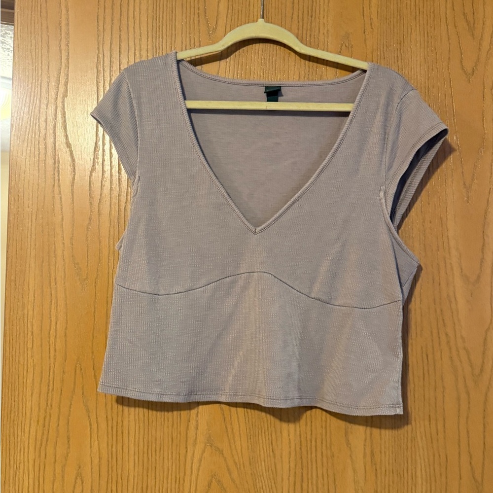 Wild Fable Light Beige Ribbed Top XXL